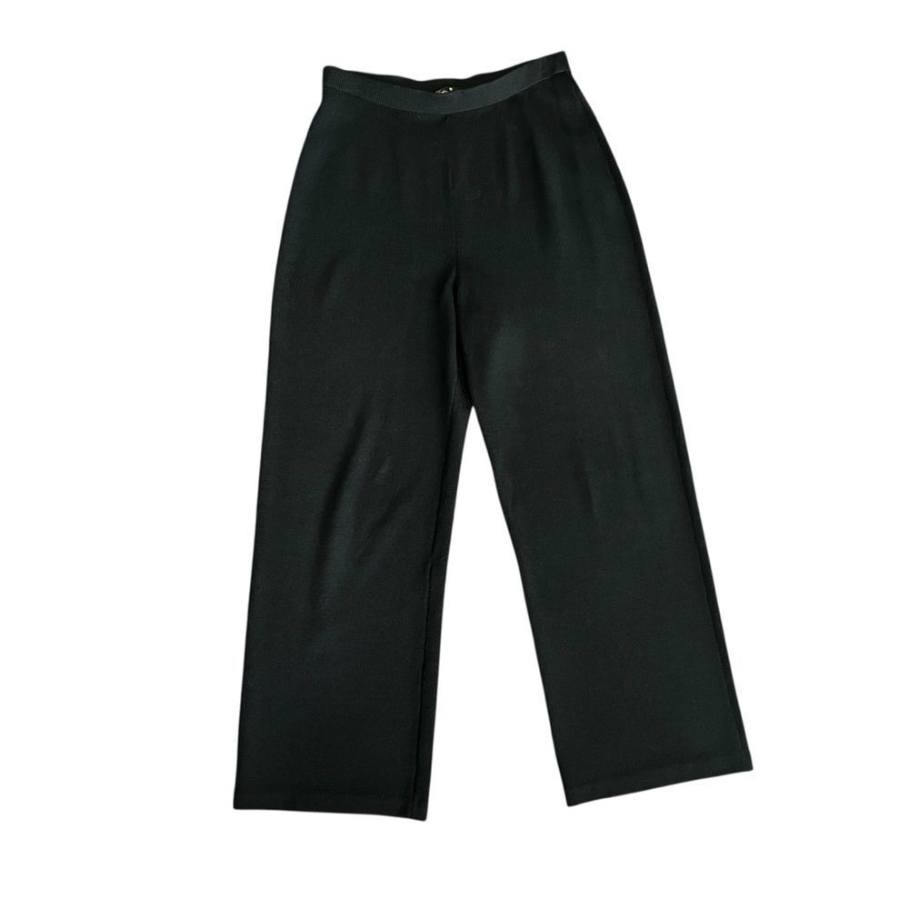 St. John Basics Santana Knit Pants Black Size 10– Classic Old Money Elegance - Picture 3 of 8